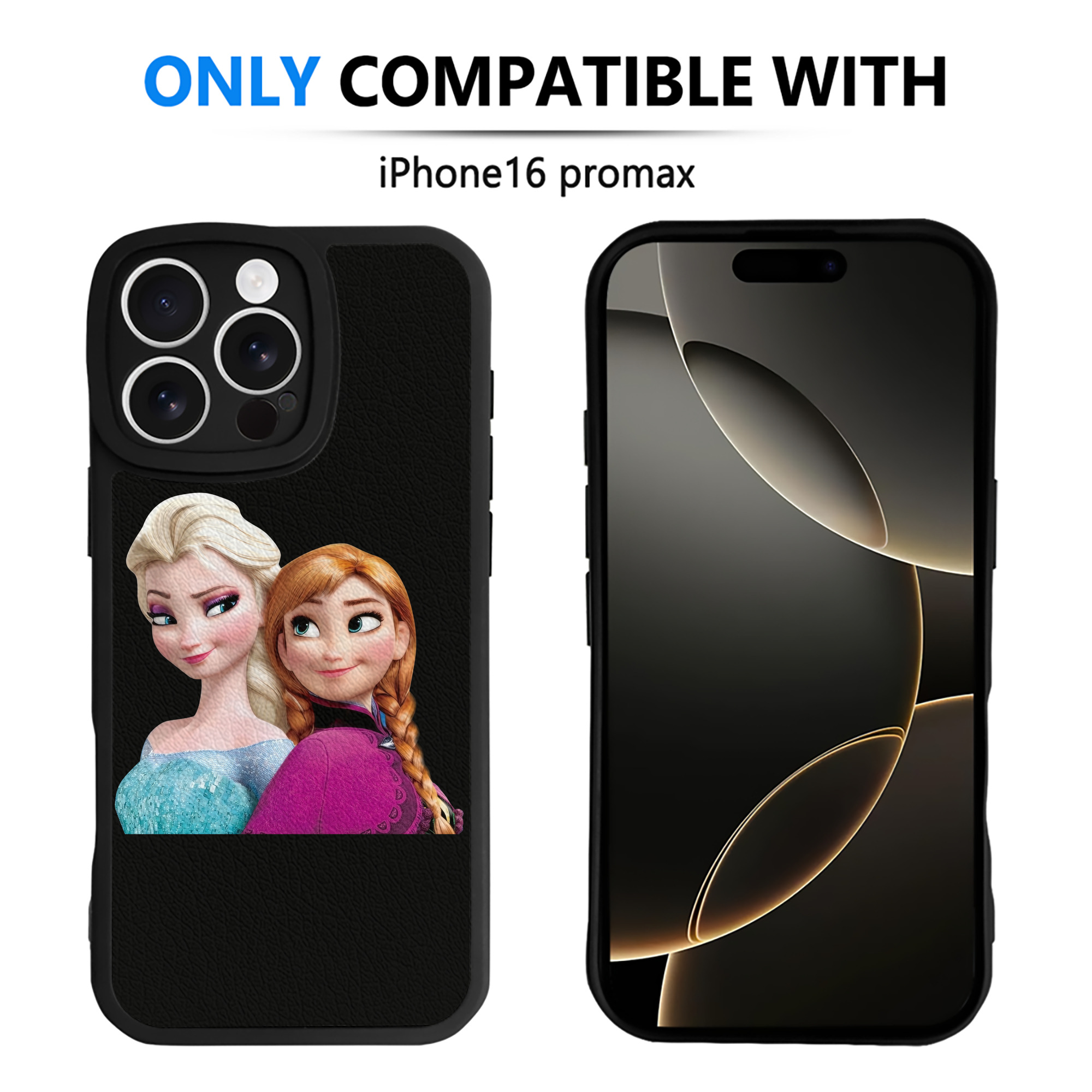 （画像用） アナと雪の女王 アンナ エルサ Frozen Anna Elsa 【iPhone 16シリーズ対応】シリコンスマホケース（レザー調） 材質：シリコン